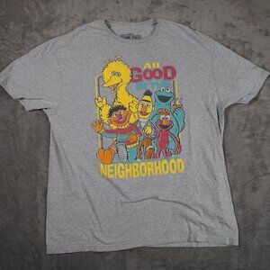 Sesame Street Men's All Good In The Neighborhood Vintage Distressed Tee T-Shirt